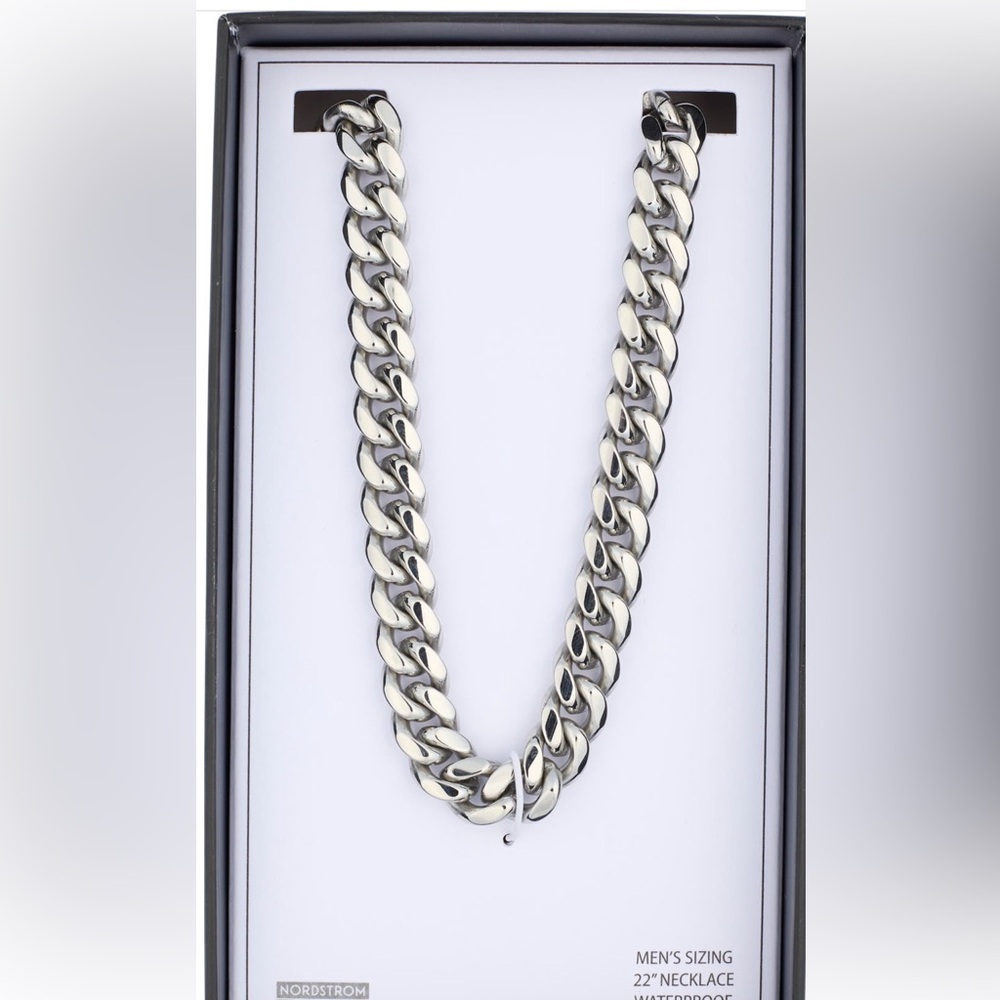 🎉 Cuban Curb Chain Stainless Steel Necklace NWT